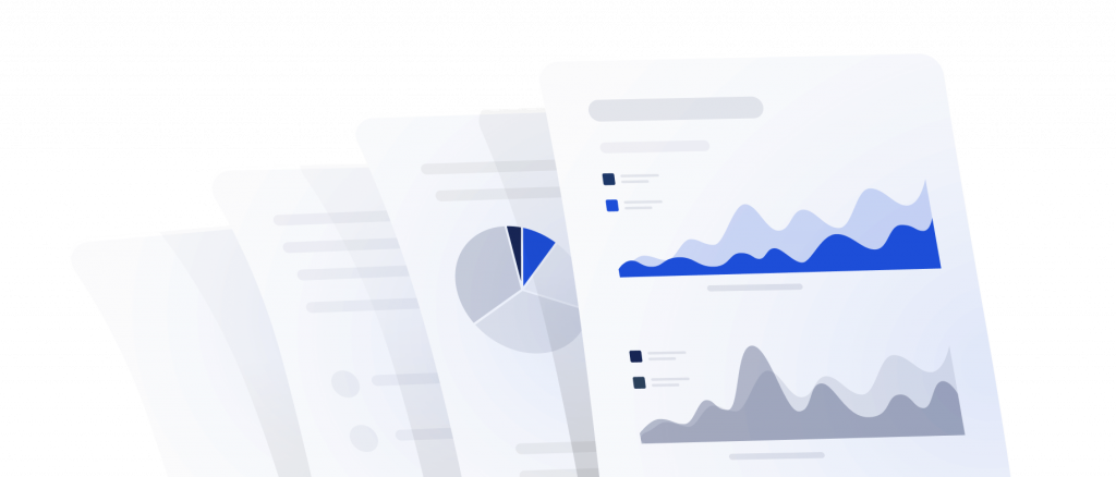 Illustration of financial charts and economic data panels representing fundamental analysis.