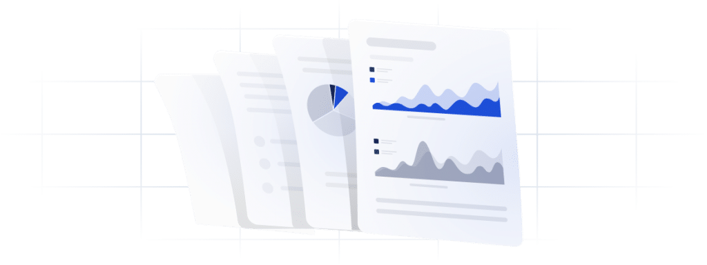 Illustration of financial reports with charts and graphs, representing fundamental analysis and economic data.