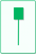 An illustrative image of a bearish hammer candle, showing a small body and a long lower wick.