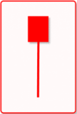 An illustrative image of a hammer candlestick pattern with no upper shadow, showing a short bullish body and a long lower wick.