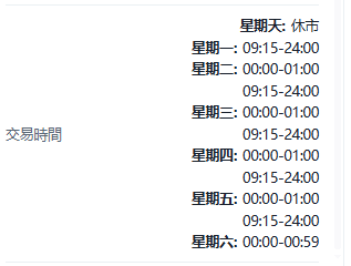Screenshot of the HK50 (Hang Seng Index) contract details on the ThinkTrader platform, showing information such as trading hour.