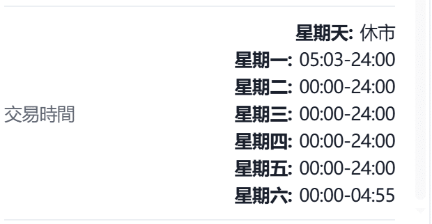 Screenshot of the USD/JPY (US Dollar vs Japanese Yen) contract details on the ThinkTrader platform, showing information such as trading hour.