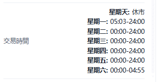 Screenshot of the EUR/JPY (Euro vs Japanese Yen) contract details on the ThinkTrader platform, showing information such as trading hour.