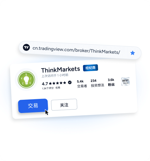 Step 3 of the connection process: Locating the ThinkMarkets broker panel in TradingView to connect your account.