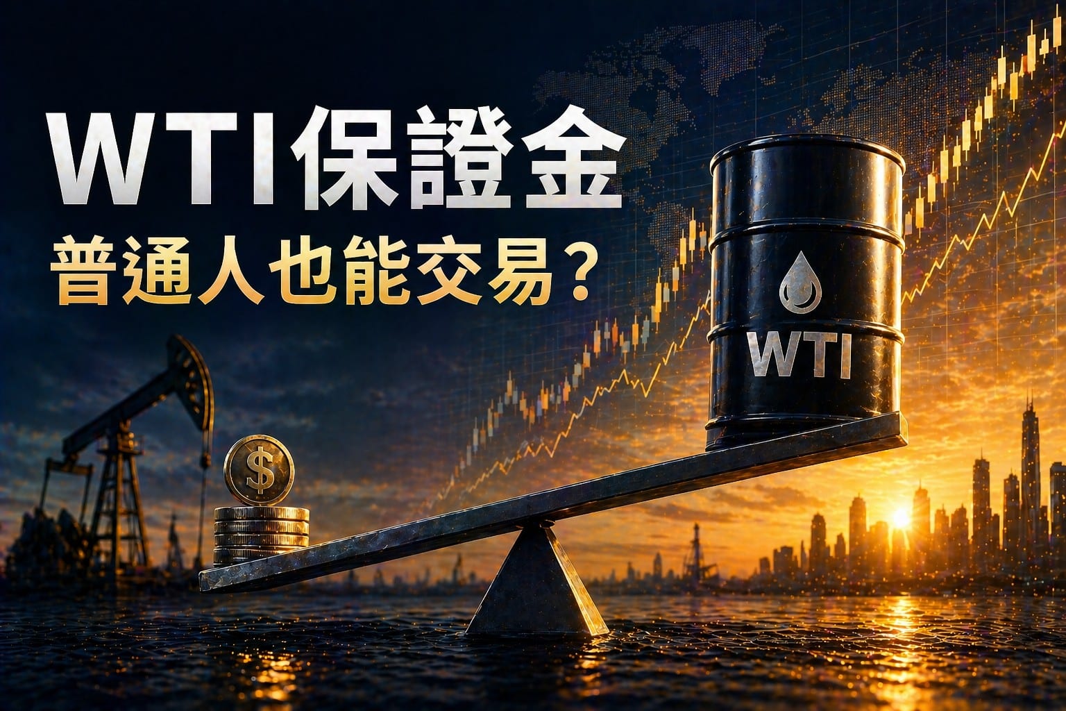 WTI crude oil futures margin concept showing leverage effect from small capital to large market exposure