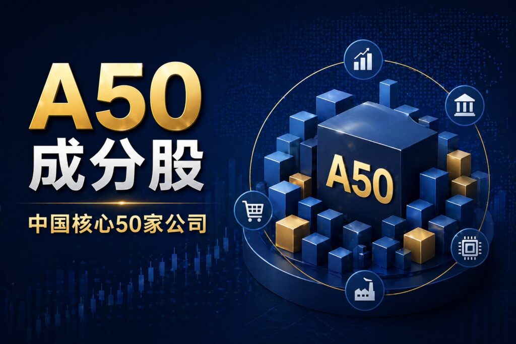 FTSE China A50 index constituents showing core Chinese companies in a portfolio structure