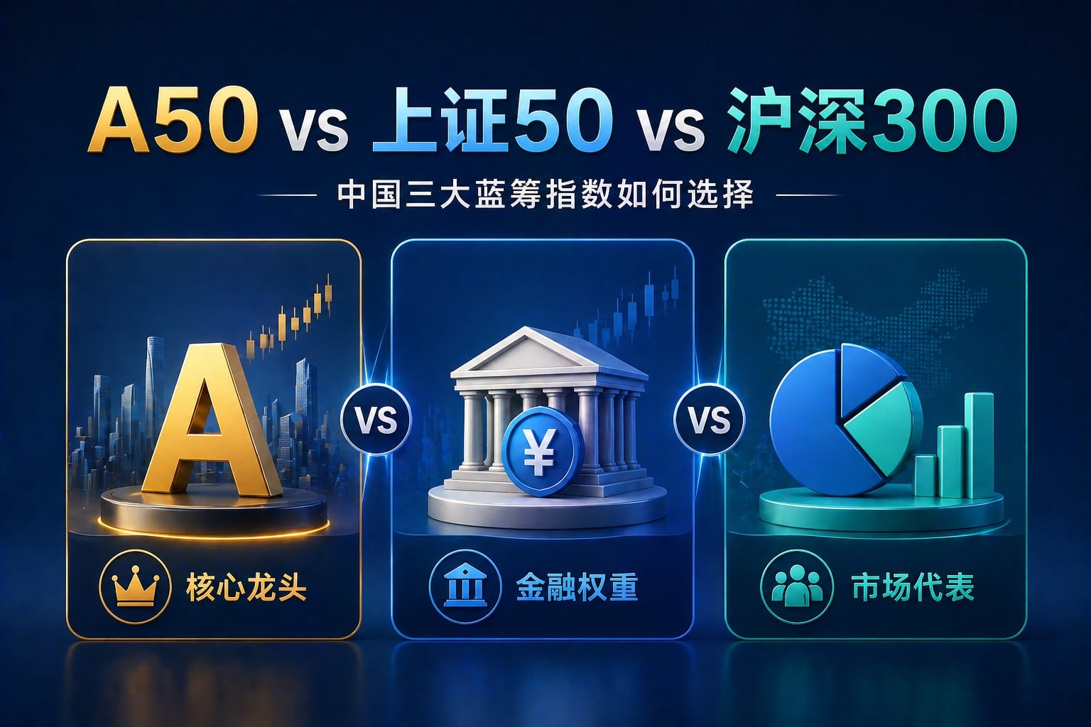 Comparison of A50, SSE 50 and CSI 300 indices for choosing China blue chip index
