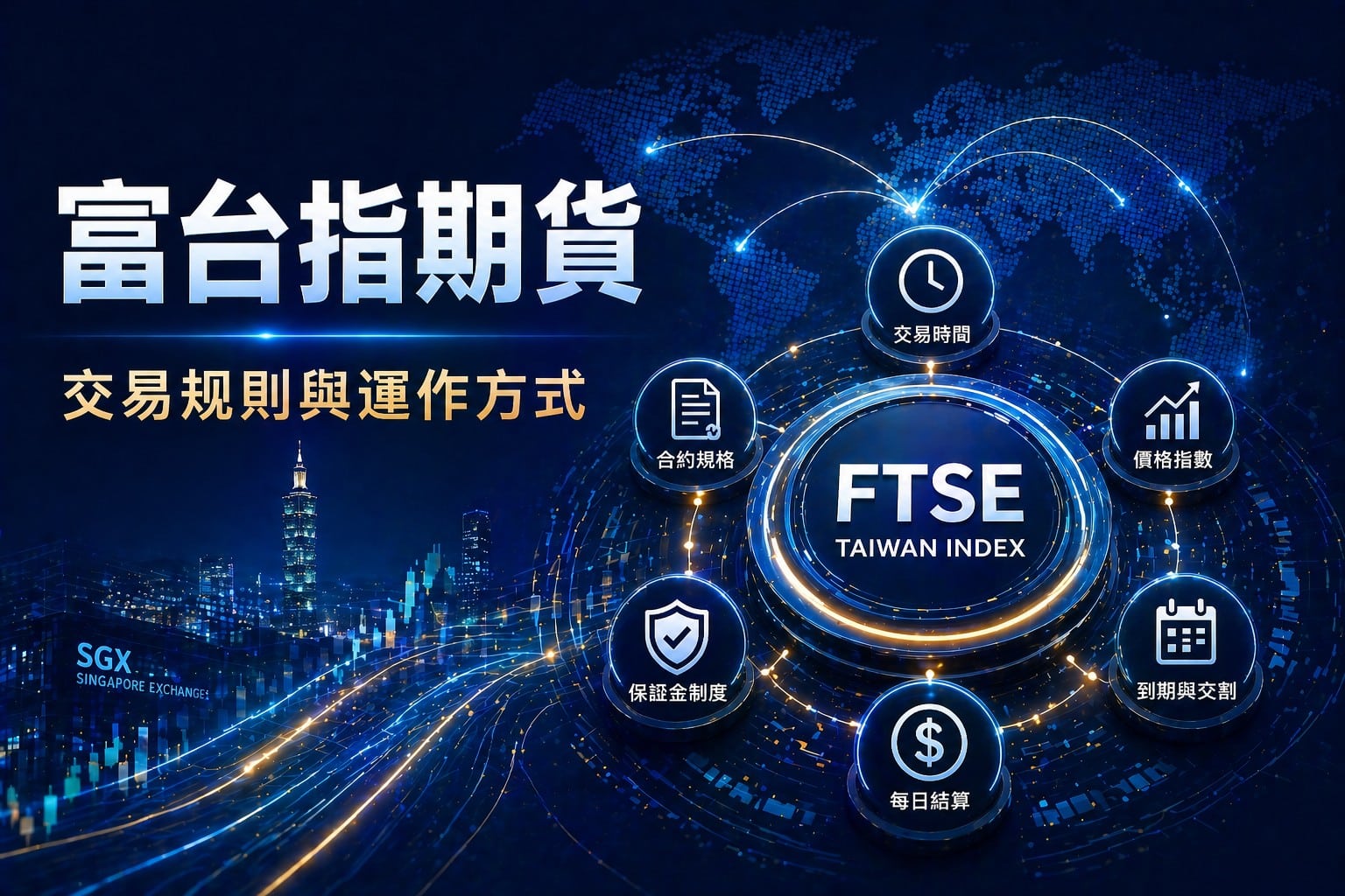 FTSE Taiwan Index futures trading mechanism and structure concept