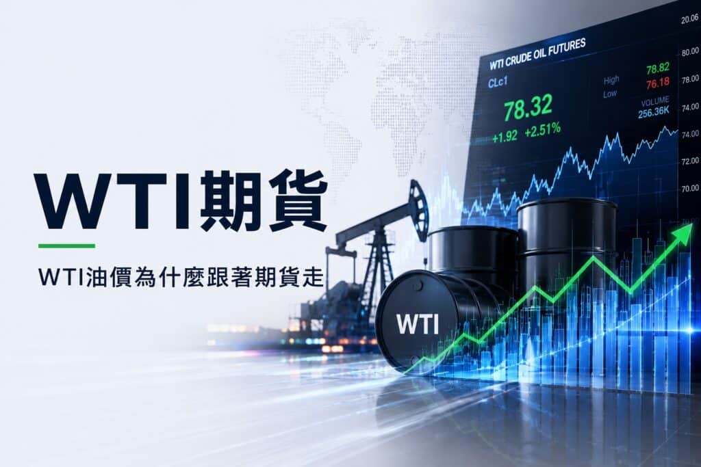WTI crude oil futures cover image showing oil barrels, trading charts, and a financial market dashboard illustrating why WTI oil prices follow futures prices