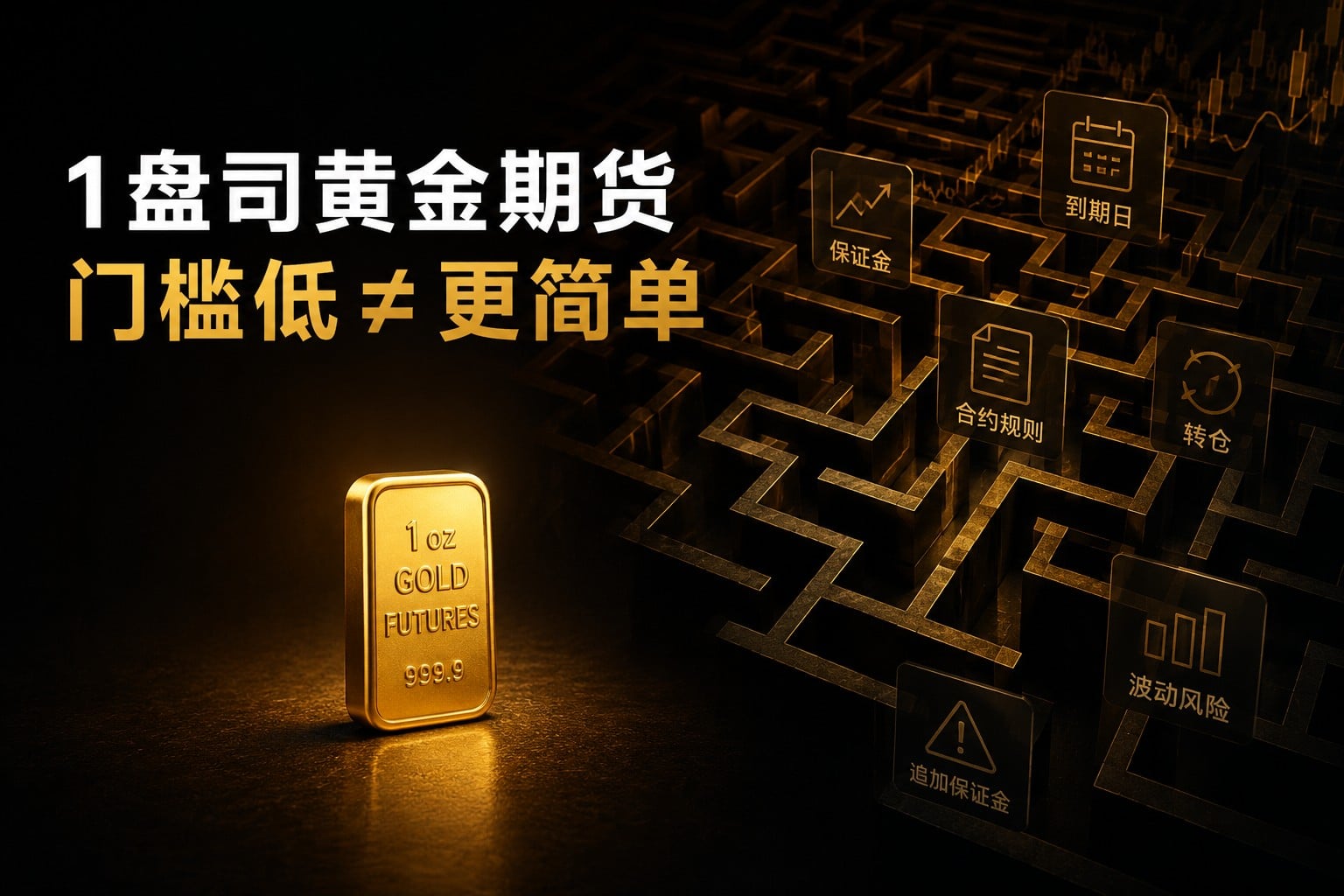 1 ounce gold futures showing lower entry barrier but same complexity and trading rules behind the contract