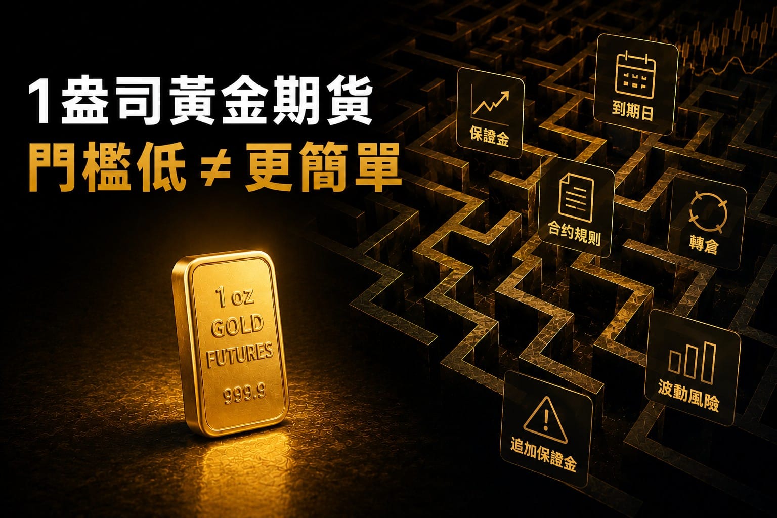 1 ounce gold futures showing lower entry barrier but same complexity and trading rules behind the contract
