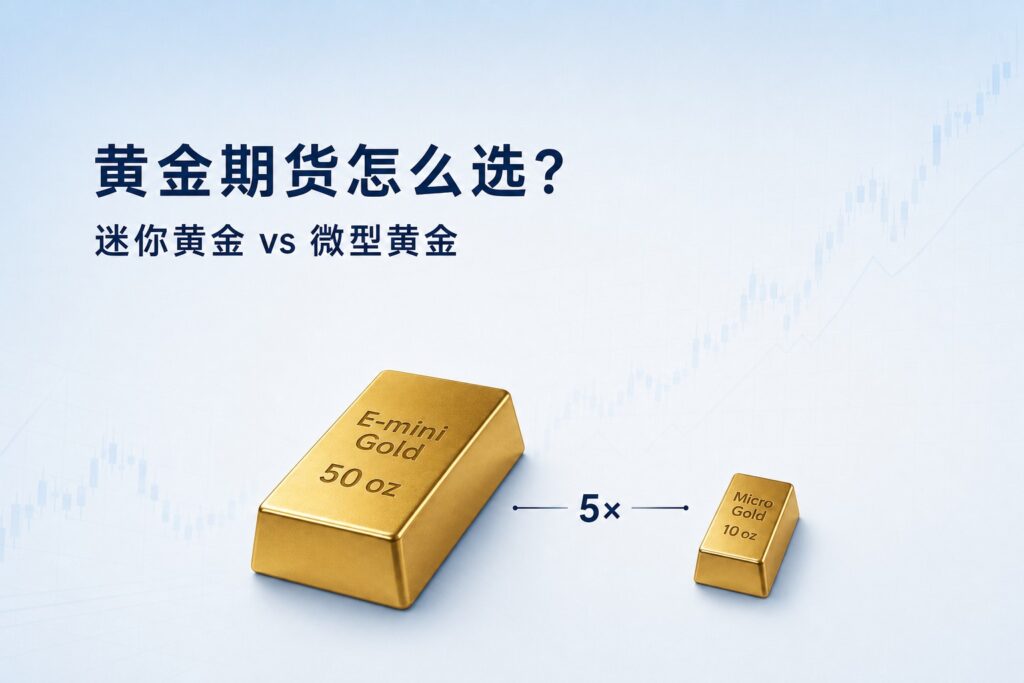 E-mini Gold and Micro Gold futures comparison showing 50 oz versus 10 oz contract sizes